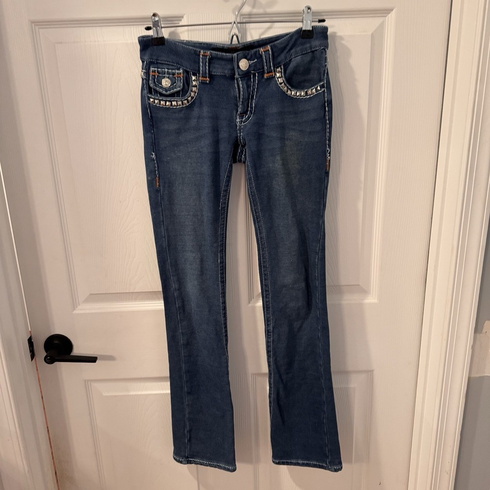 VO‎ Jeans Designed By Los Angeles Virgin Only Size M  Blue Jeans Low Rise Boot